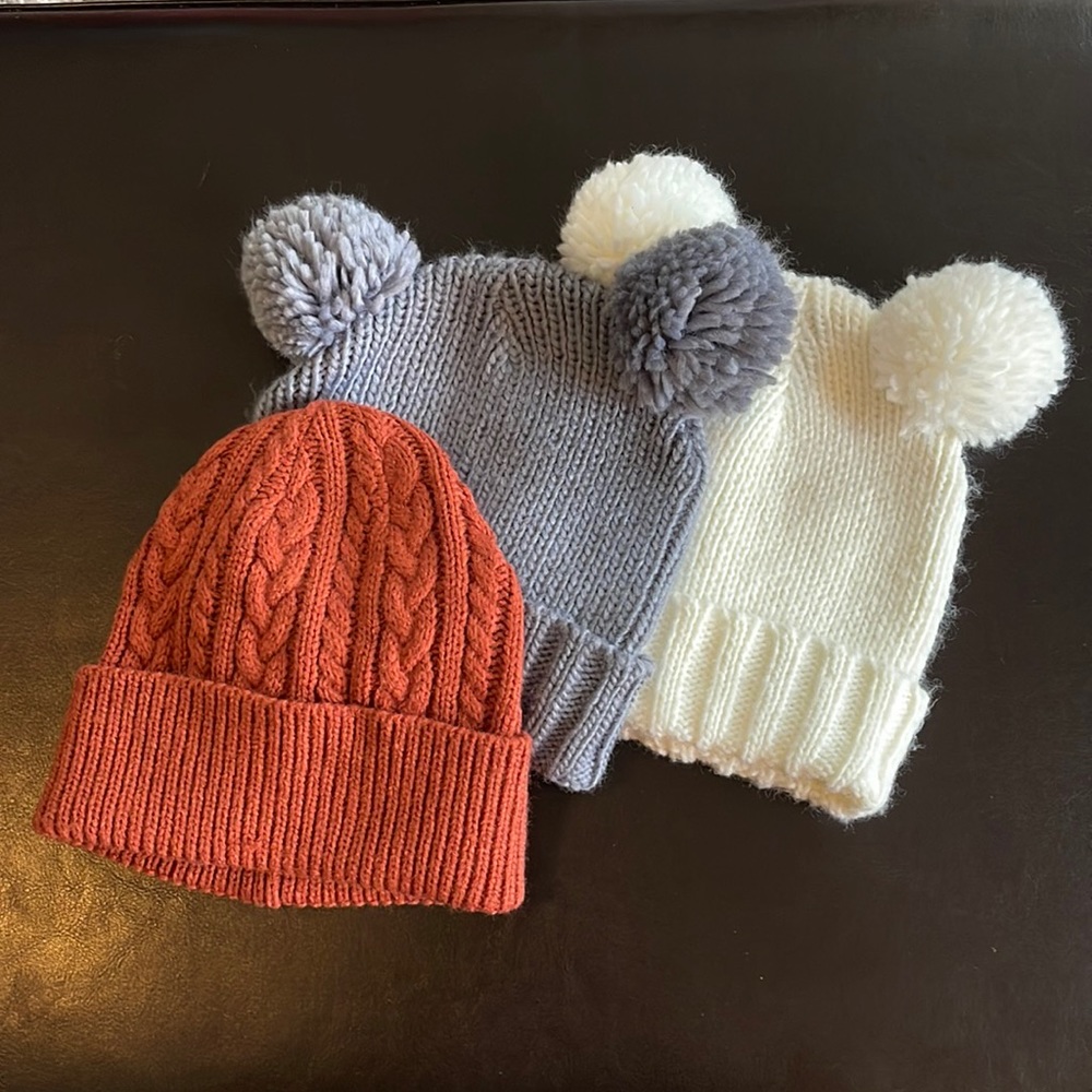 3 toddler beanies